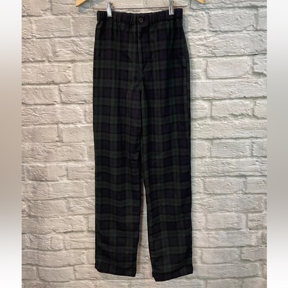 Brandy Melville Women's Tilden Pants in Green Plaid Flannel ONE SIZE (24”) - Picture 4 of 9